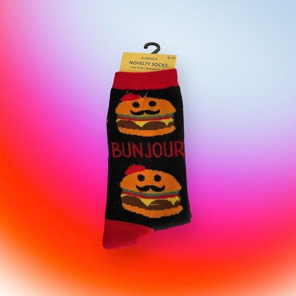 NOVELTY CREW SOCKS, 4 PAIR, size4-10 - Picture 6 of 9
